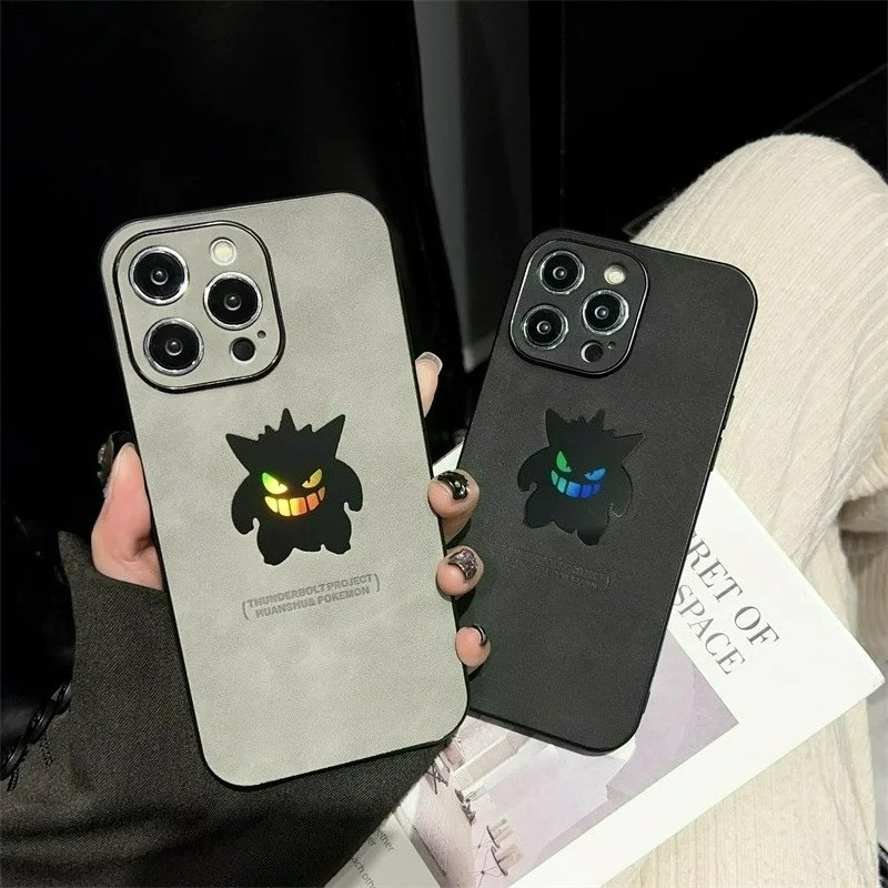 X Phone Accessories - Casing HP Kulit Tekstur Laser Kartun