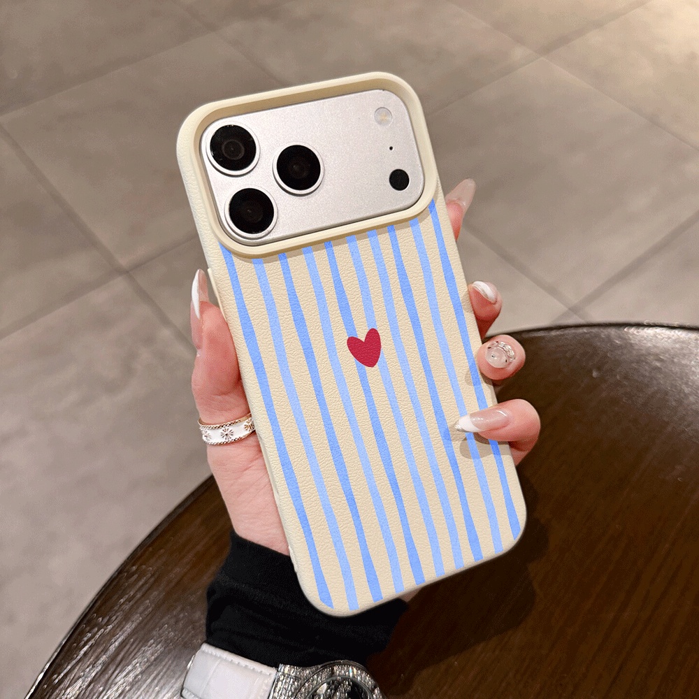 Phone Accessories Iphone - Casing Ponsel Motif Garis Vertikal Hati