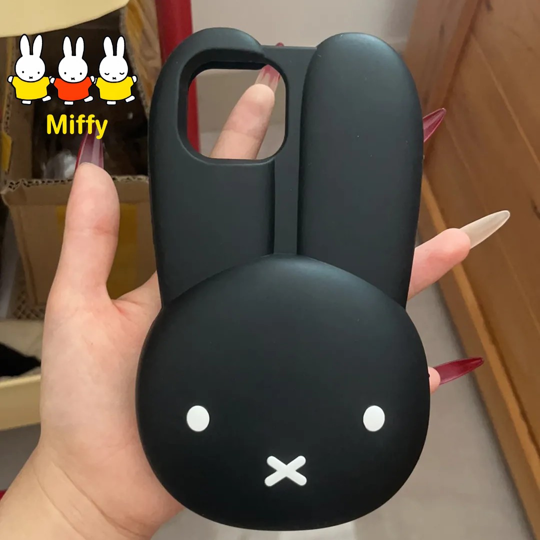 Phone Accessories Images - Casing Ponsel Silikon Hitam Kelinci Miffy