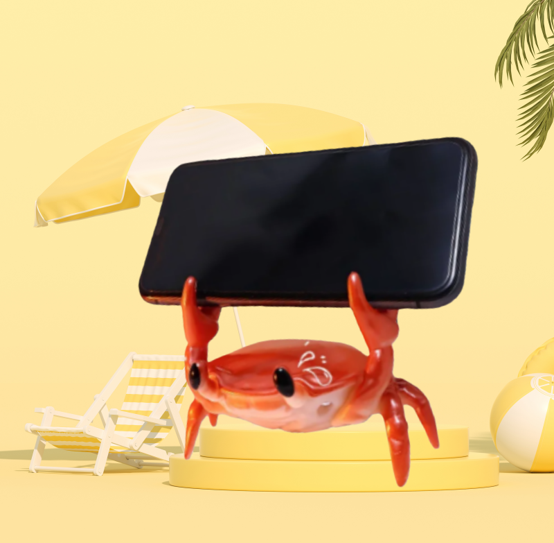 Phone Accessories For Old People - Dekorasi Meja Kepiting 3D - Penyangga