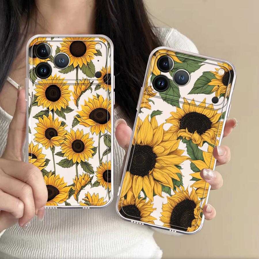 Phone Accessories Iphone - Casing Pola Bunga Matahari yang Lucu