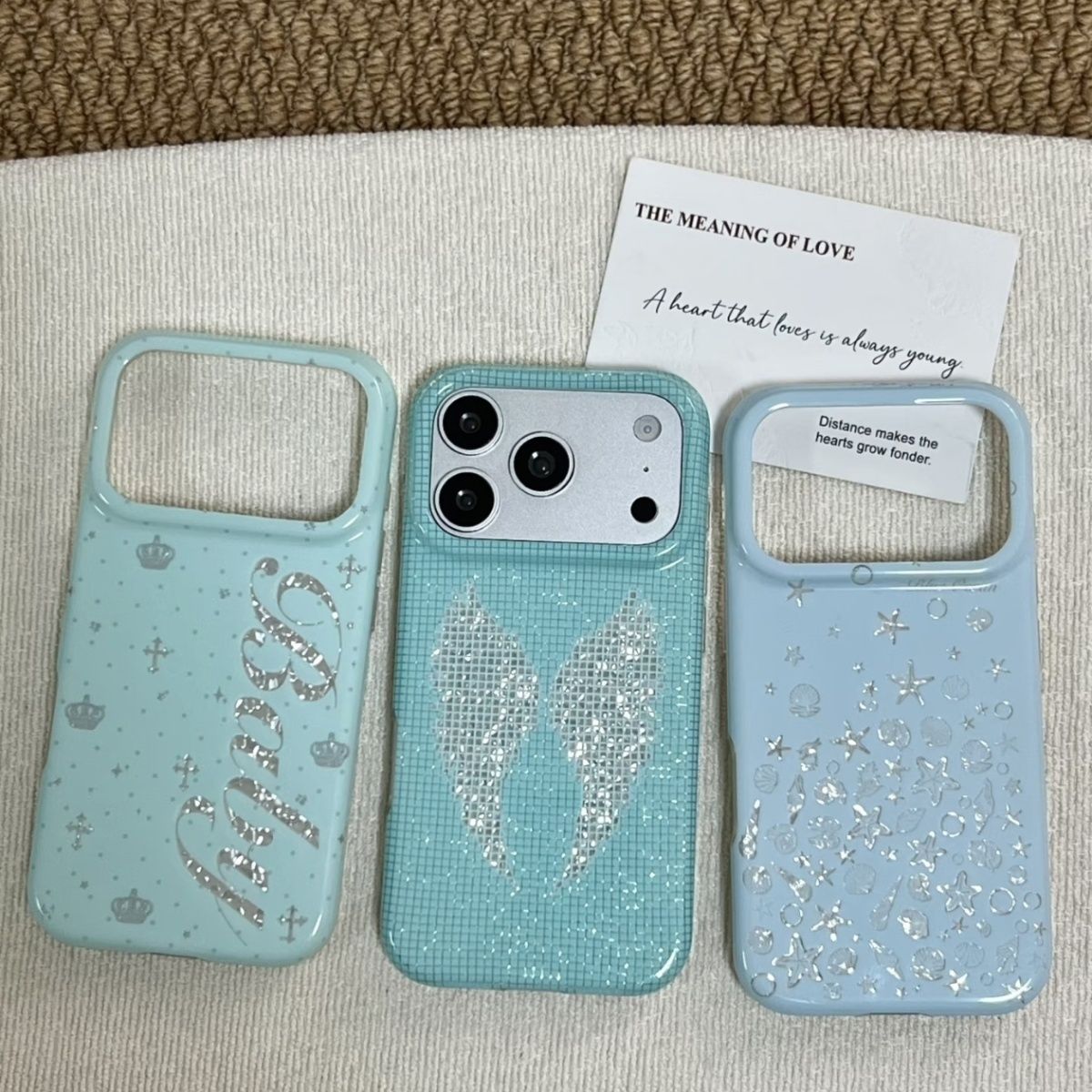 Phone Accessories Iphone - Casing Ponsel Korea Warna Mint Motif