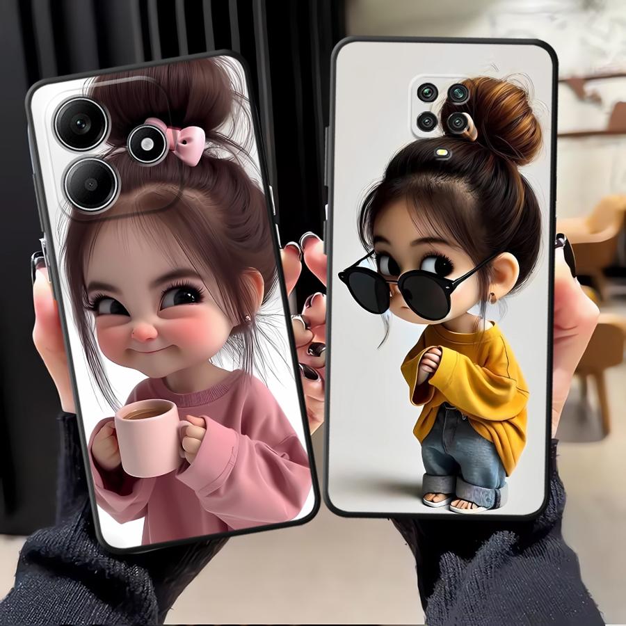X Phone Accessories - Casing Ponsel Funda Pola Gadis Kartun