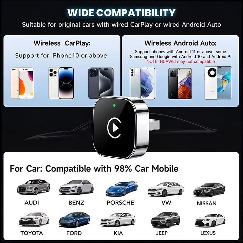 Adaptor CarPlay Nirkabel 2-in- - Phone Accessories Online ulasan dan harga