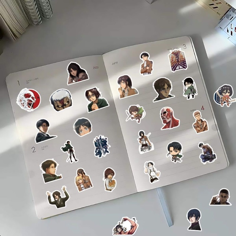60 Buah Stiker Anime Attack On - Phone Accessories Pouch ulasan dan harga